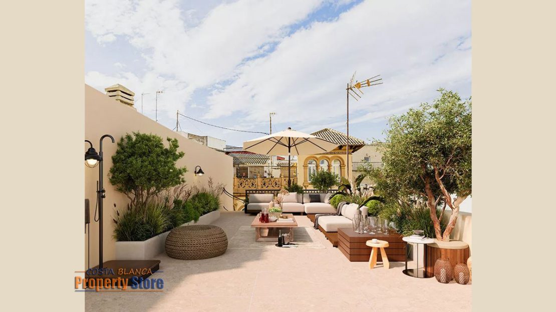 2 bed 2 bath penthouse apartment in cartagena city with roof terrace