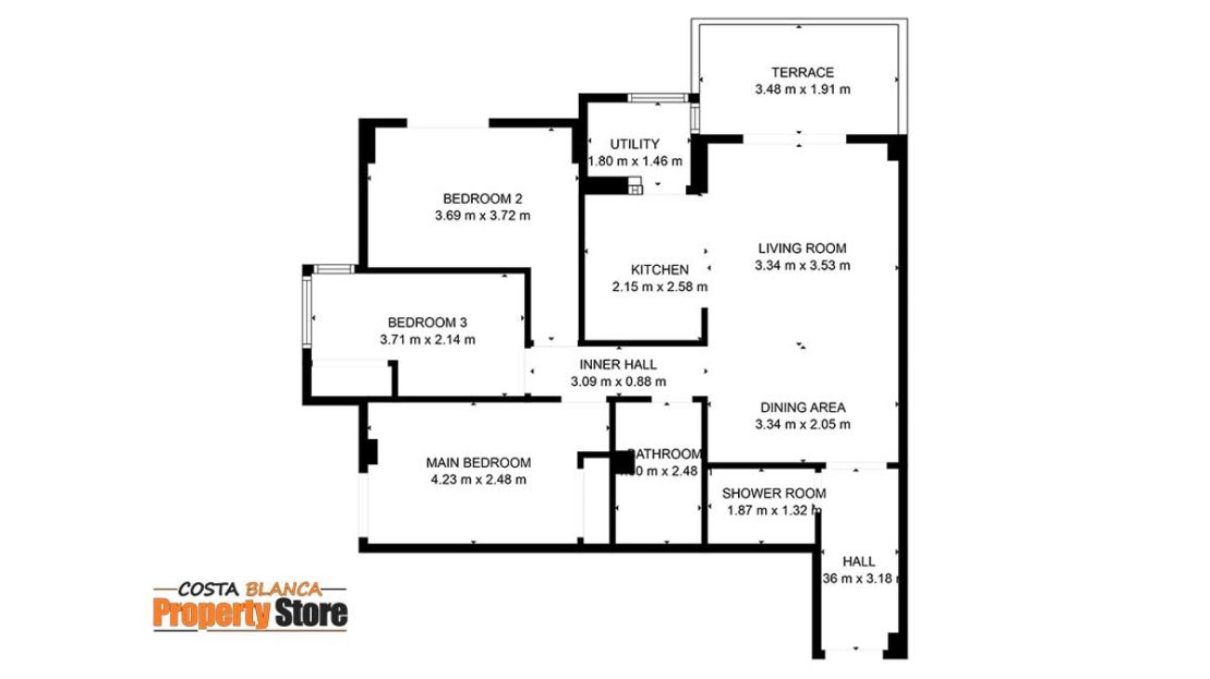 3 Bed 2 Bath Apartment in La Florida, Playa Flamenca